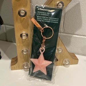 Starbucks Star Rose Gold lid stopper/Key Chain